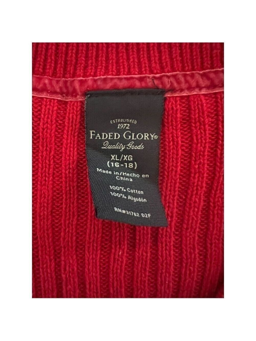 Bundle of 3 Cable Knit V Neck Sweaters (1X) - Picture 4 of 14